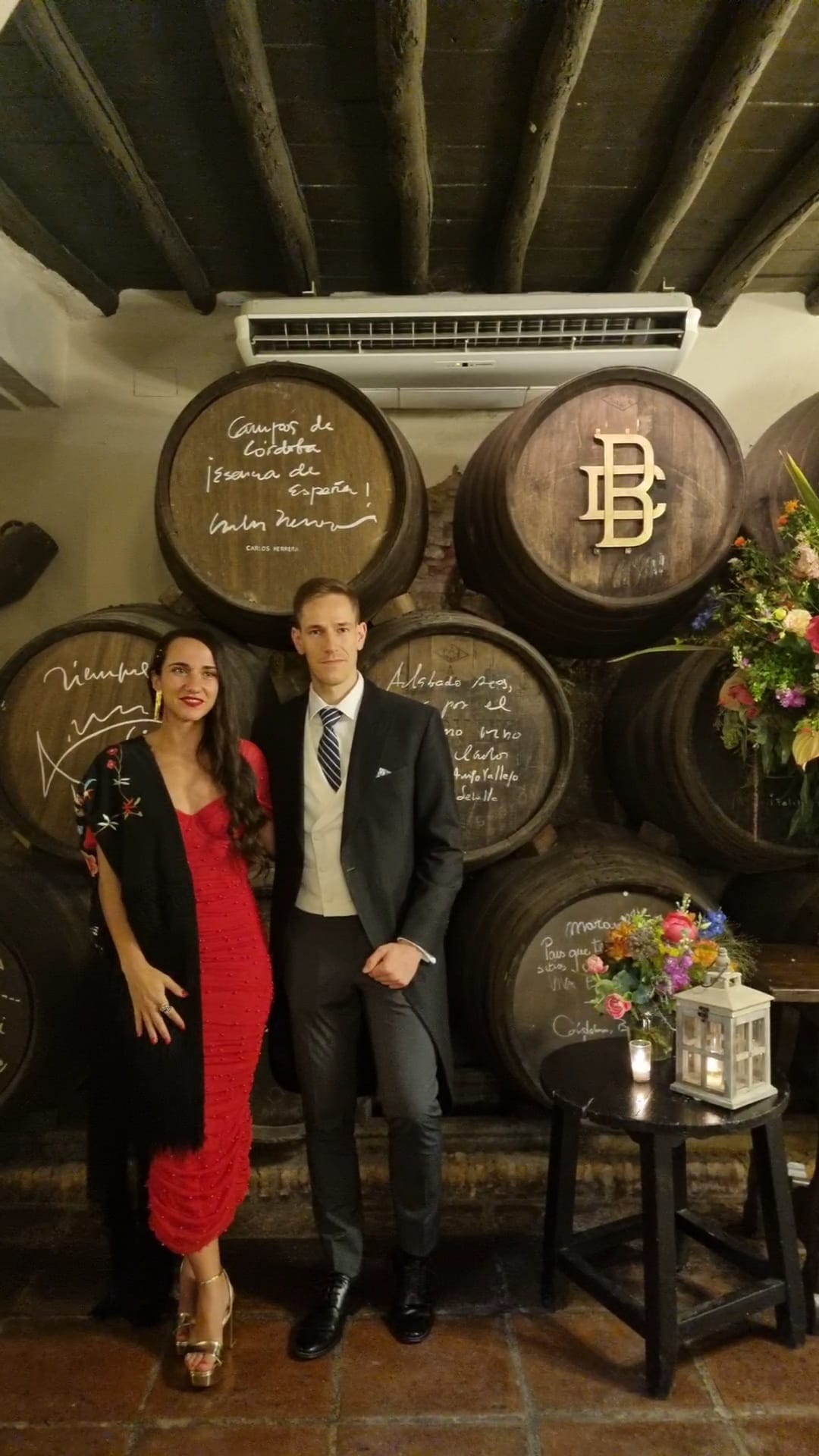 Estefanía y Timotei en la bodega